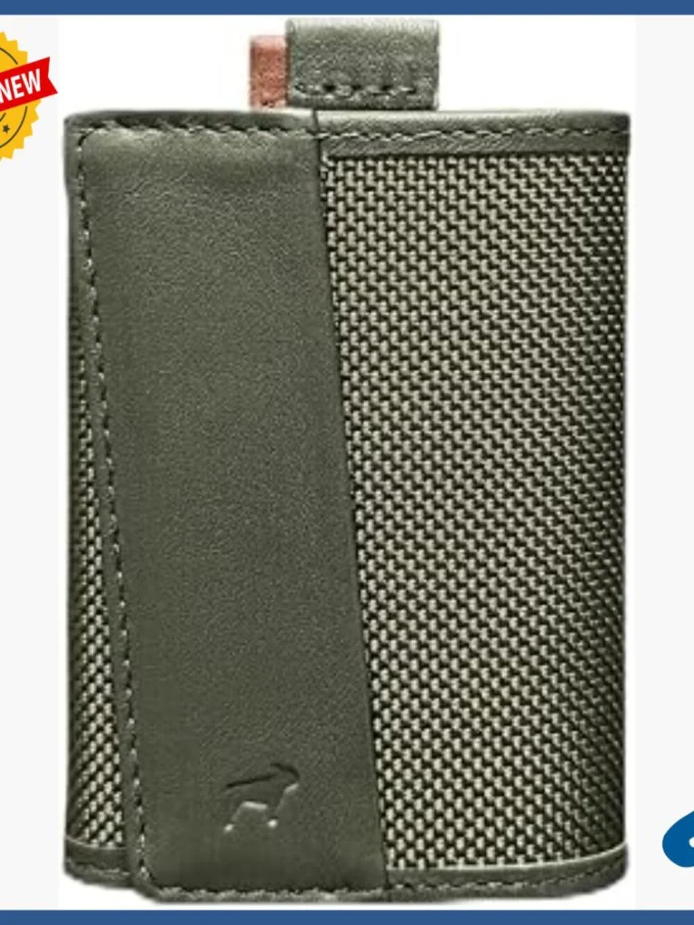 Slim Leather Wallet with Flap Closure, Credit Card Slot